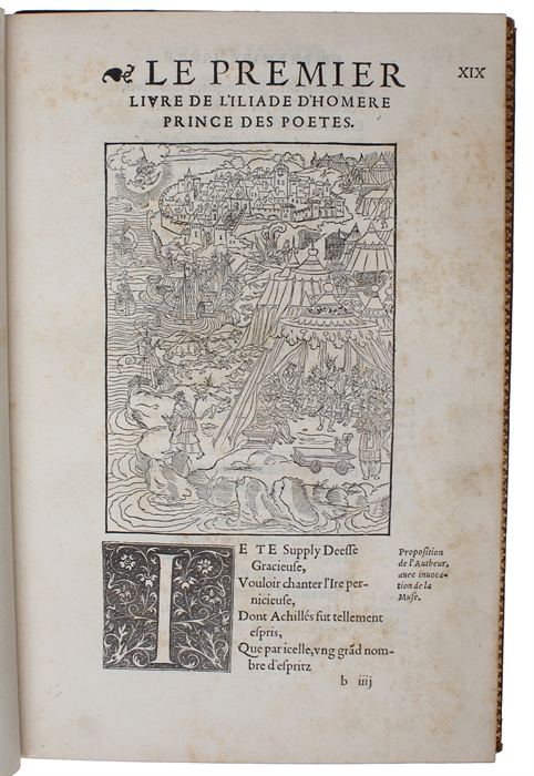 Les dix premiers livres de l’Iliade. traduictz en vers françois par M. Hugues Salel.