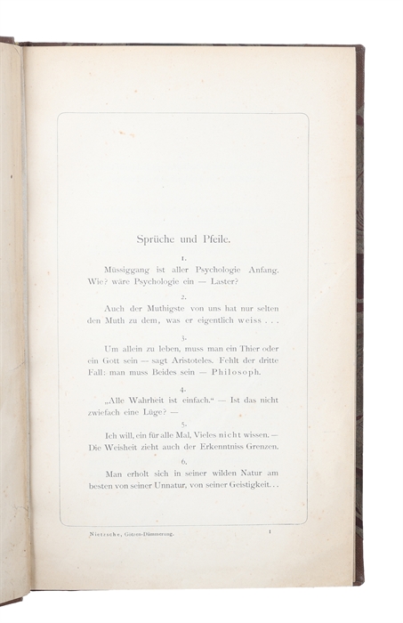 Götzen-Dämmerung oder Wie man mit dem Hammer philosophiert.