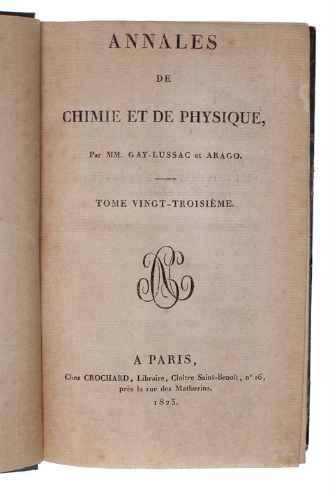 Lettre de M. Léopold de Buch à M. A. de Humboldt, renfermant de Tableau géologique de la Partie Mériodinale du Tyrol. (+) Sur la Chaleur des Gaz et des vapeurs.