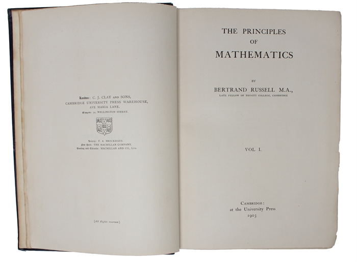 The Principles of Mathematics. Vol I (all).
