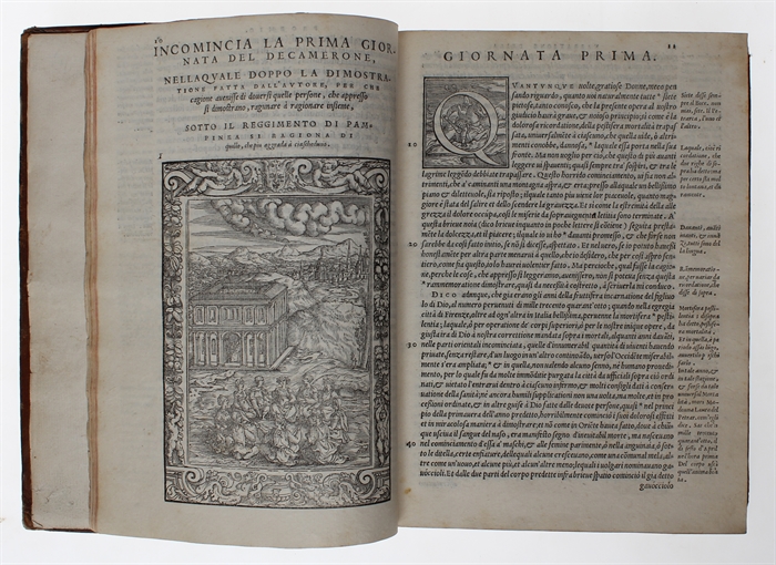 Il Decamerone. alla sua intera perfettione ridotto, et con dichiarationi et auuertimenti illustrato, per Girolamo Ruscelli.