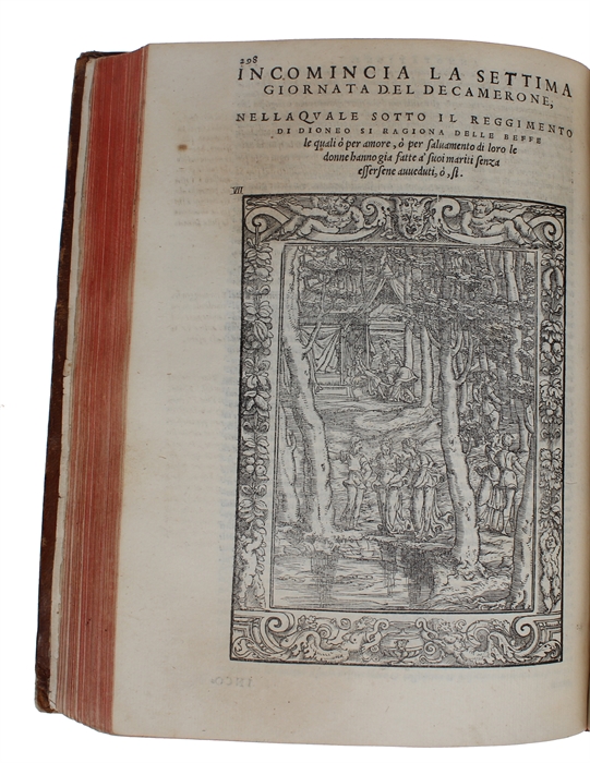Il Decamerone. alla sua intera perfettione ridotto, et con dichiarationi et auuertimenti illustrato, per Girolamo Ruscelli.