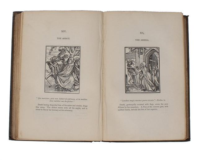 Holbein's dance of death exhibited in elegant engravings on wood, With a Dissertation on the several Representations of that Subject. Also, Holbein's bible cuts, consisting of ninety illustrations on wood, with introduction by Thos. Frognall Dibdin. 