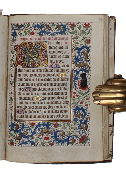 Illuminated Latin manuscript on vellum - complete and early fifteenth-century illuminated Book of Hours illuminated in Northern France or Belgium for use in personal devotions, most likely for someone with ties to Flanders.