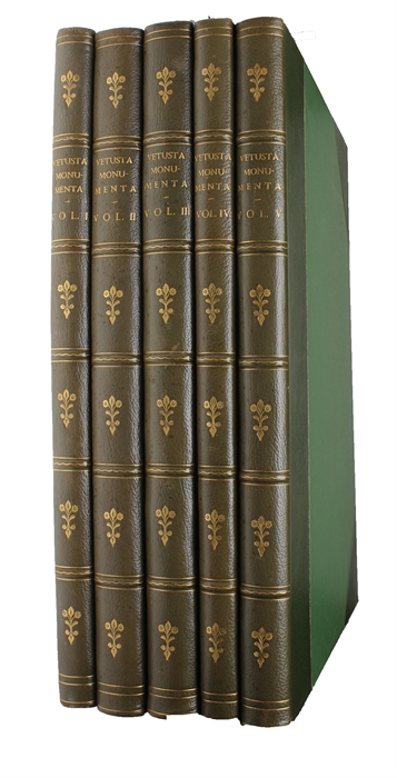 Vetusta monumenta quae ad Rerum Britanicarum memoriam conservandam Societas Antiquariorum Londini sumptu suo edenda curavit. 5 vols. (Vol. 1-5, out of 7).