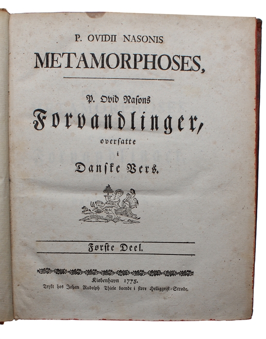 Forvandlinger, oversatte i Danske Vers. (af Laurits Sahl).