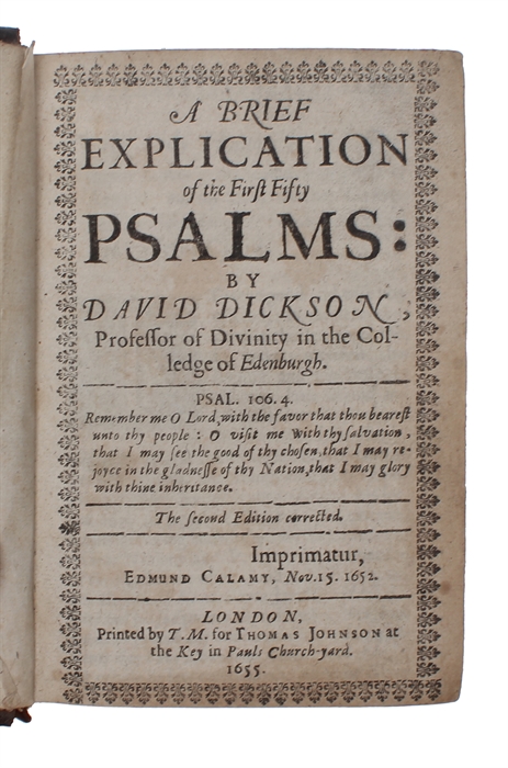 A Brief Explication of the First Fifty Psalms.