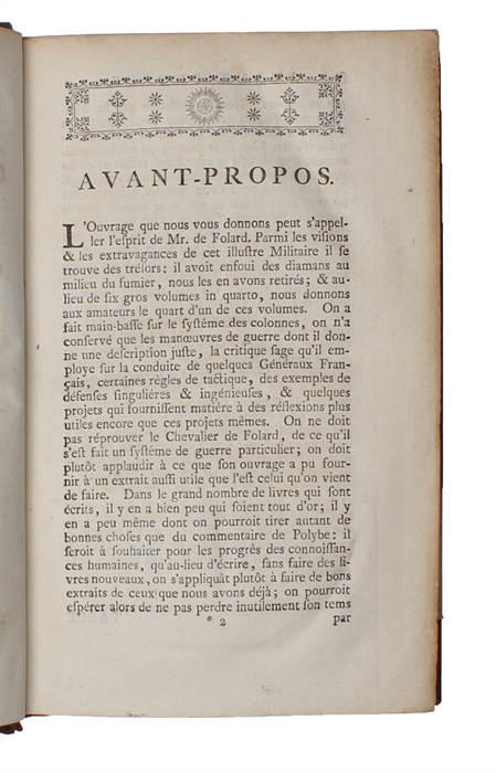 L'Esprit du Chevalier Folard, tiré de ses Commentaires sur L'Histoire de Polybe.