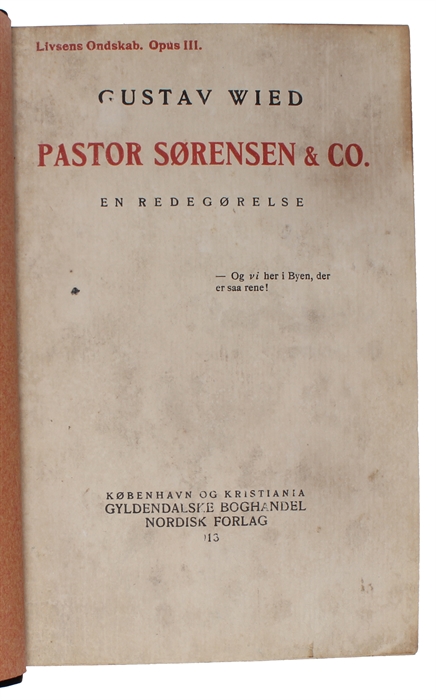 Pastor Sørensen & Co. En Redegørelse.