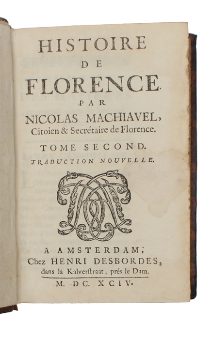 Histoire de Florence. Traduction nouvelle. 2 vols.