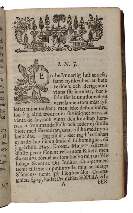 Beskrifning öfver en äfventyrlig resa til och ifrån Ost-Indien, Södra America, och en del af Europa, åren 1755, 56, och 57.