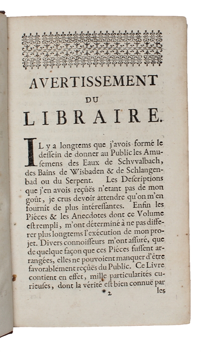 Amusemens des eaux de Schwalbach, des bains de Wisbaden et de Schlangenbad (...)