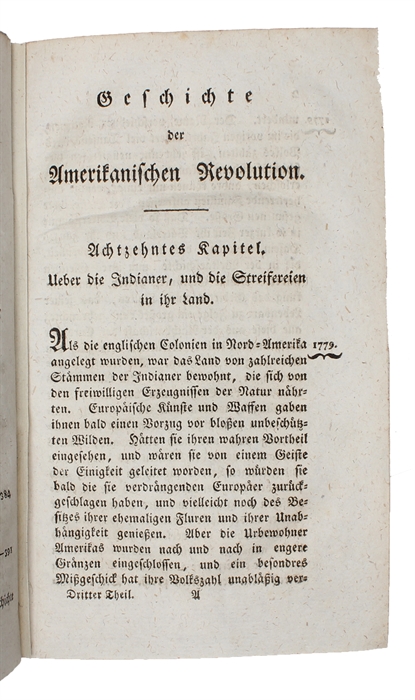 Geschichte der Amerikanischen Revolution aus den Acten des Congresses der vereinigten Staaten. 4 vols.