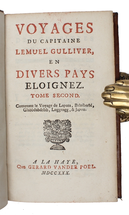 Voyages du capitaine Lemuel Gulliver, en divers pays éeoignez. 3 vols. 