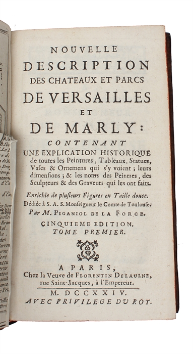 Nouvelle Description des Chateaux et Parcs de Versailles et de Marly. Cinquieme edition. 2 vols. 