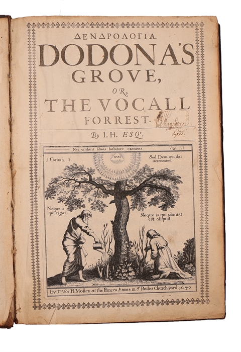 Dendrologia. Dodona's grove, or, the vocall forrest.