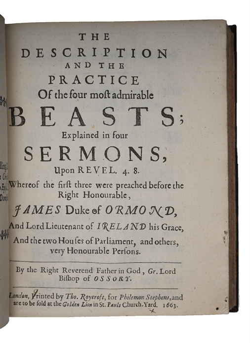 Several sermons on solemn occasions, and treatises, expressed in the next page. By the right reverend father in God, Griffith Lord Bishop of Ossory.