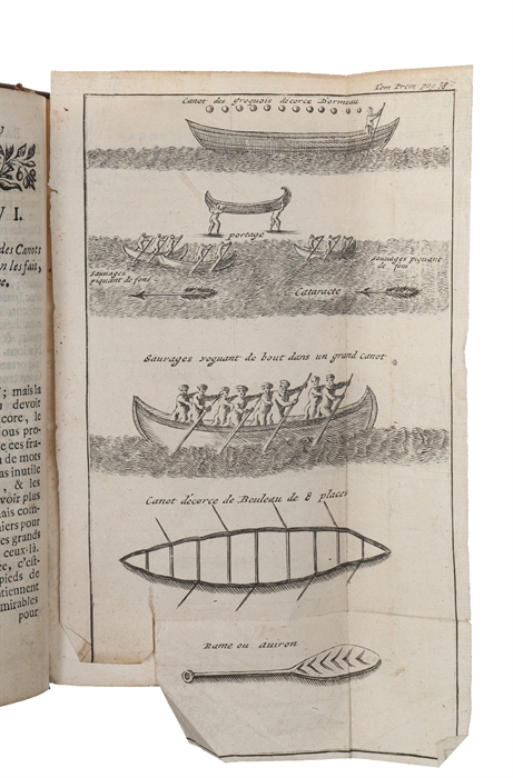 Voyages Du Baron Lahontan Dans L'Amérique Septentrionale. Seconde édition, revuë, corrigée & augmentée. 2 vols (+) Suite du voyage, de l'Amérique ou Dialogues de Monsieur le baron de Lahontan et d'un sauvage dans l'Amérique.