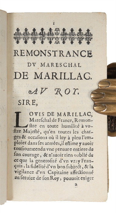 Les Proces de messieurs le mareschal de Marillac, le duc de Montmorency, de Sainct-Preuil ; de Cincq-Mars et de Thou.