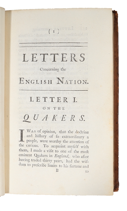 Letters Concerning The English Nation.