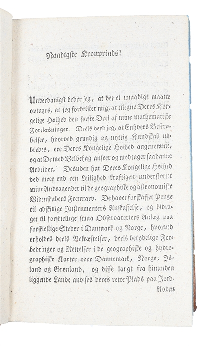 De Første Grunde til Regning, Geometrie, Plan-Trigonometrie og Landmaaling.