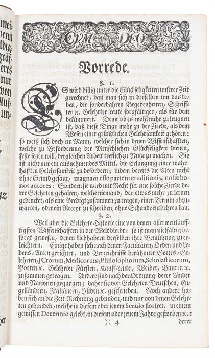 Compendiöses Gelehrten-Lexicon darinnen die Gelehrten, als Fürsten und Staats-Leute, die in der Literatur erfahren, Theologi, Prediger, Juristen, Politici, Medici, Philologi, Philosophi (...). Andere Auflage. 2 parts. 