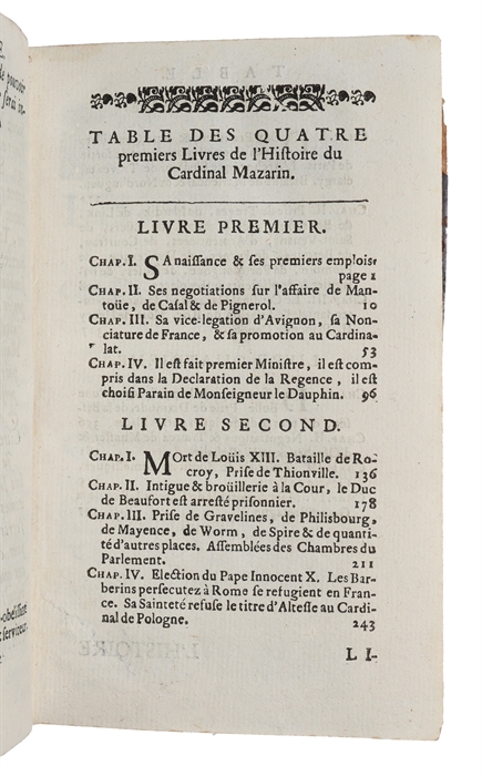 L'Histoire Du Cardinal Mazarin. 2 vols.