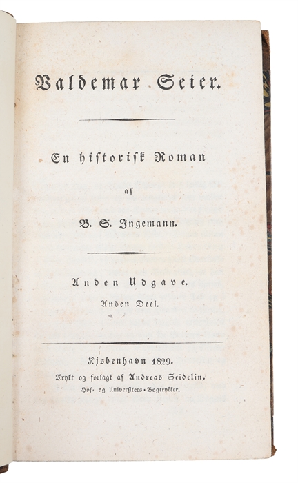 Valdemar Seier. En historisk Roman. Anden Udgave. Tre Dele.