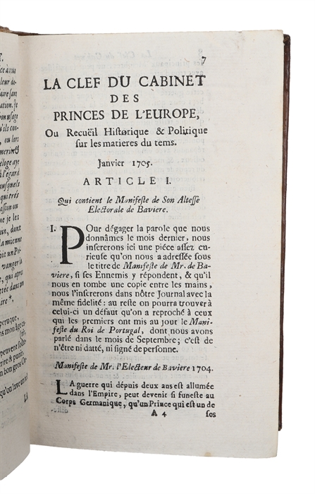 La Clef du Cabinet des princes de l'Europe, ou Recuëil historique & politique sur les matieres du tems. Vols. 1-18, 20-30, 32-38 (+) Supplement de la clef ou journal historique sur les matieres du tems. vol. 1-2.