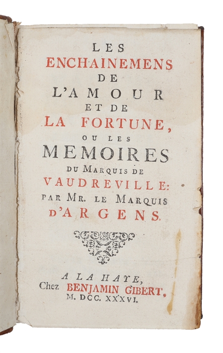 Les enchainemens de l'amour et de la fortune, ou, Les mémoires du Marquis de Vaudreville.