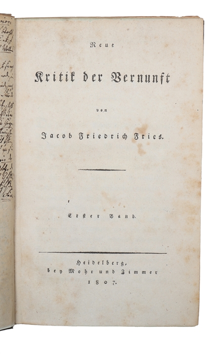 Neue Kritik der Vernunft. 3 vols. 