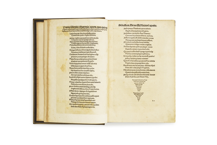 Opera cum quinque vulgatis commentariis expolitissimisque figuris atque imaginibus nuper per Sebastianum Brant superadditis exactissimeque reuisis atque elimatis.