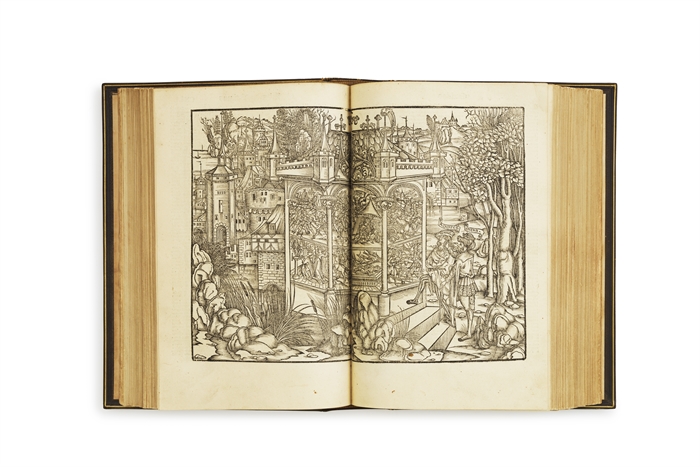 Opera cum quinque vulgatis commentariis expolitissimisque figuris atque imaginibus nuper per Sebastianum Brant superadditis exactissimeque reuisis atque elimatis.