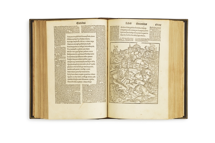 Opera cum quinque vulgatis commentariis expolitissimisque figuris atque imaginibus nuper per Sebastianum Brant superadditis exactissimeque reuisis atque elimatis.