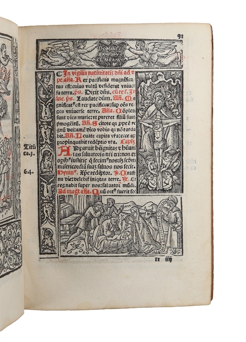 Breviarium Romanum novissime impressum cum annotationibus numerorum in marginibus psalmorum: hymnorum: antiphonarum: & responsiorum: ac etiam capitolorum & hysteoriarum quo libro biblie facillime inneniantur: inveniantur: cum plurimis figuris ornatum.