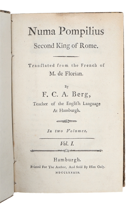 Numa Pompilius. Second King of Rome. 2 vols. 