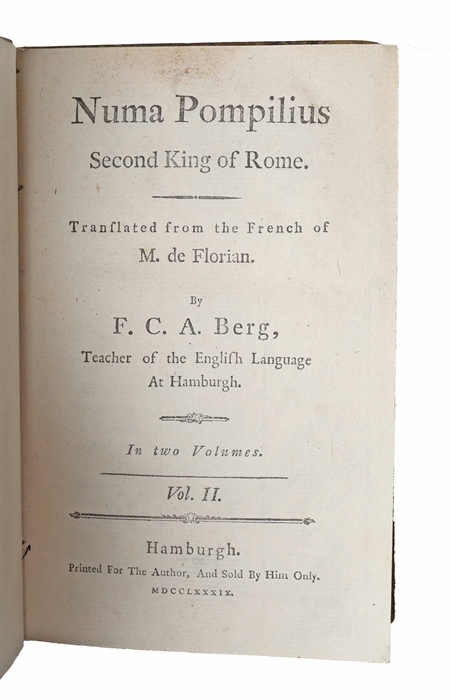 Numa Pompilius. Second King of Rome. 2 vols. 