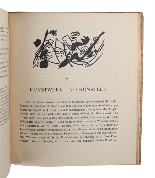 Über das geistige in der Kunst. Insbesondere in der Malerei. Mit ach Tafeln und zehn Originalholzschnitten. 