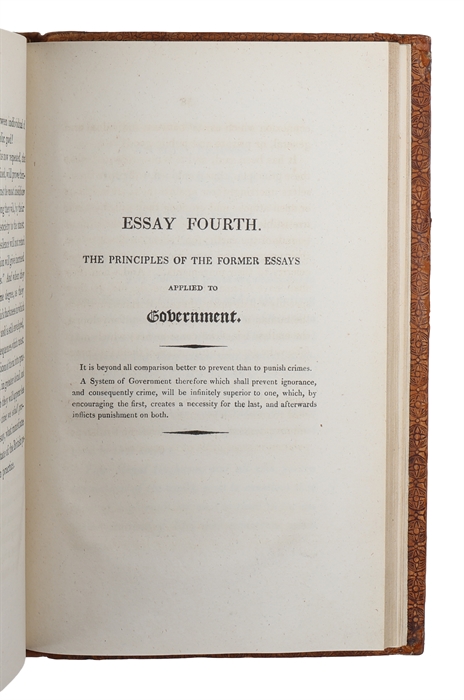 A New View of Society: Or Essays on the Principle of the Formnation of the Human Character, and the Application of the Principle to Practice. 