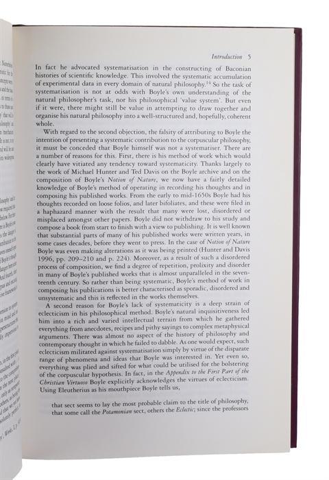 The Philosophy of Robert Boyle.