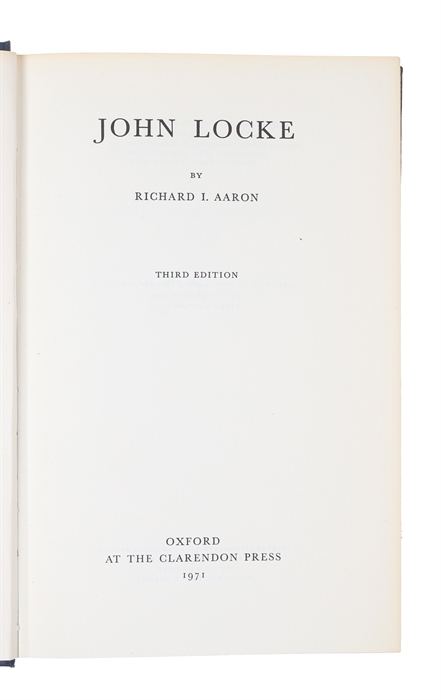 John Locke. Third Edition.