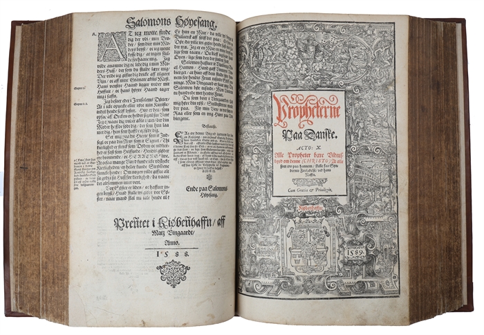 Biblia. Det er den gantske Hellige Scrifft Paa Danske igien offuerseet oc Prentet effter Salige oc høylofflige ihukommelse Kong Friderichs den II. Befalning. (3 parts).