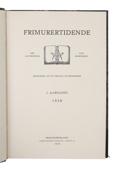 Frimurertidende 1928, 1929, 1930. 1 - 3 Årgang. 