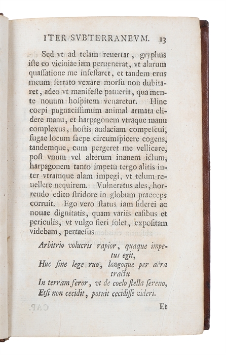 Nicolai Klimii iter subterraneum novam telluris theoriam ac historiam quintæ monarchiæ adhuc nobis incognitæ exhibens Bibliotheca B. Abelini.