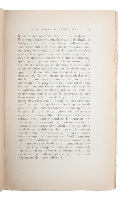 Le socialisme. Sa definition, ses debuts, la doctrine saint-simonienne.