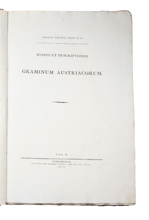 Icones et Descriptiones Graminum Austriacorum. Vol. 1-3 (of 4).