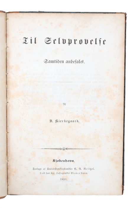 Til Selvprøvelse Samtiden anbefalet. 