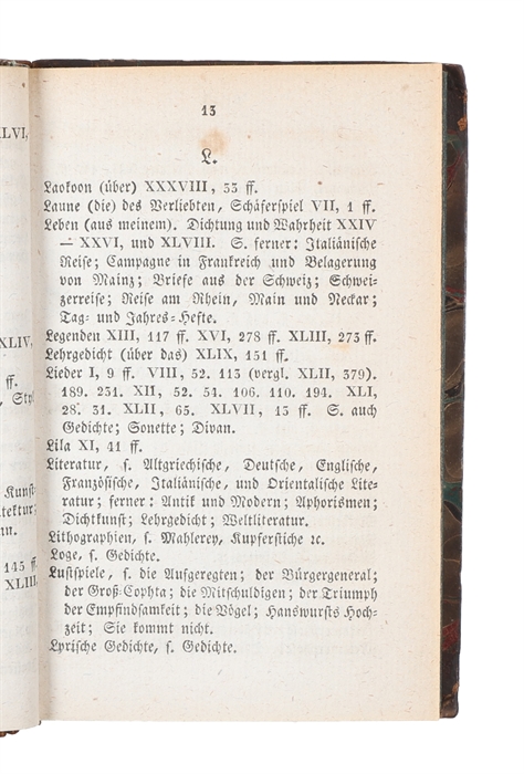 Goethe's Werke. Vollständige Ausgabe letzter Hand. (Vols. 1-55 + register).