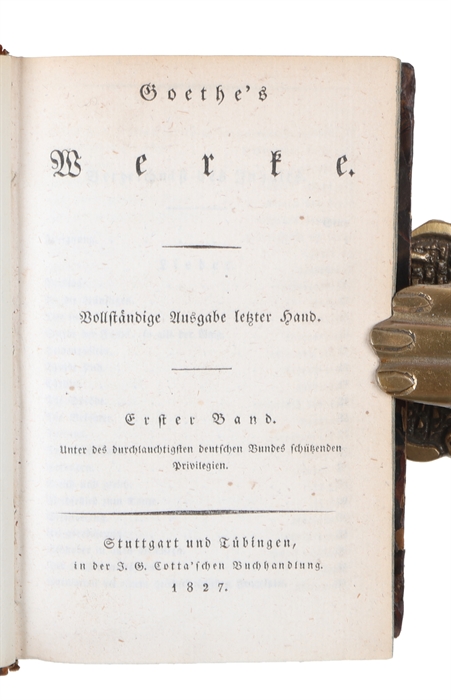 Goethe's Werke. Vollständige Ausgabe letzter Hand. (Vols. 1-55 + register).