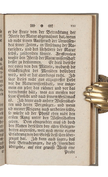 Versuch einiger moralischen Betrachtungen über die Werke der Natur. Zwete etwas vermehrte Auflage. 